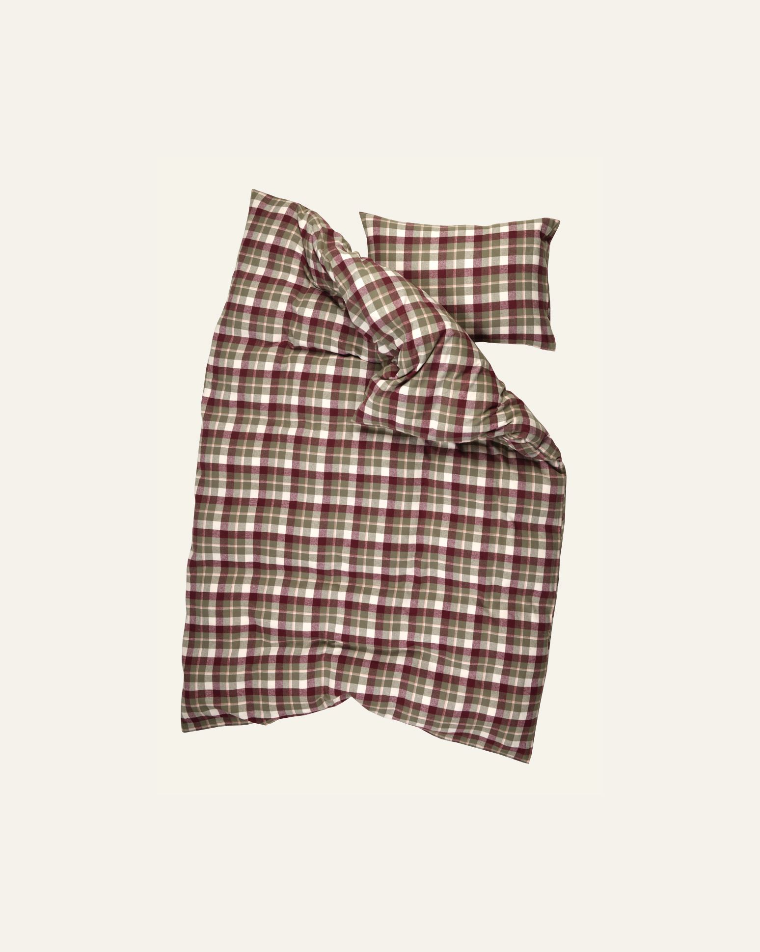 Pussilakanasetti lankavärjättyä flanellia moniväri - 3