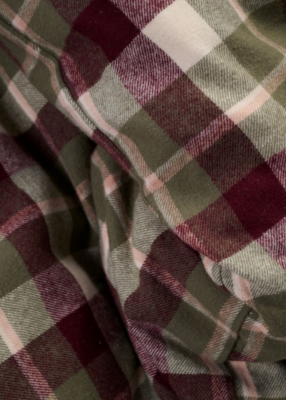 Pussilakanasetti lankavärjättyä flanellia moniväri - 2