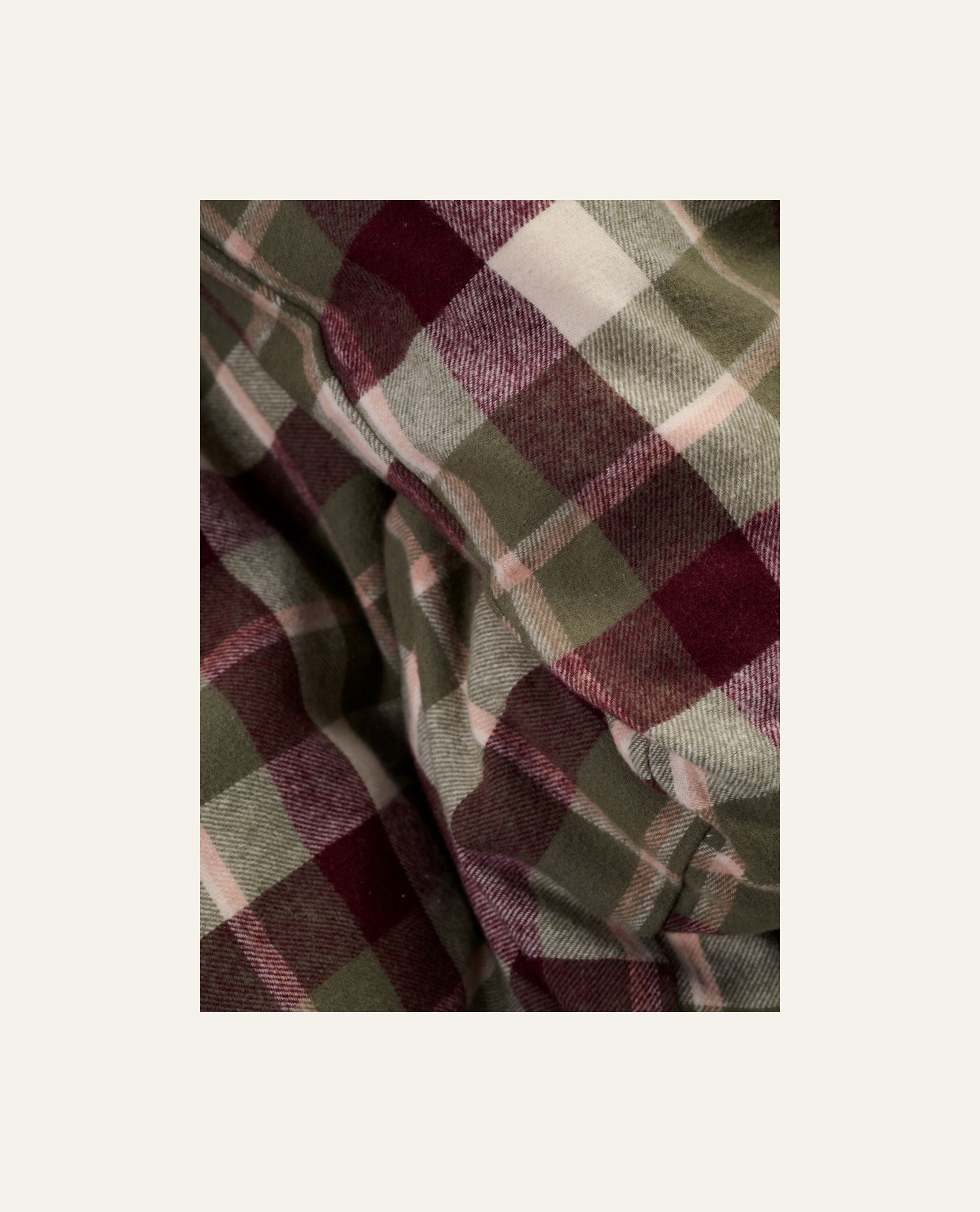 Pussilakanasetti lankavärjättyä flanellia moniväri - 2