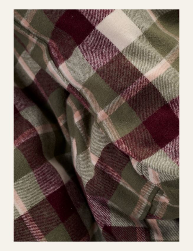 Pussilakanasetti lankavärjättyä flanellia moniväri - 2