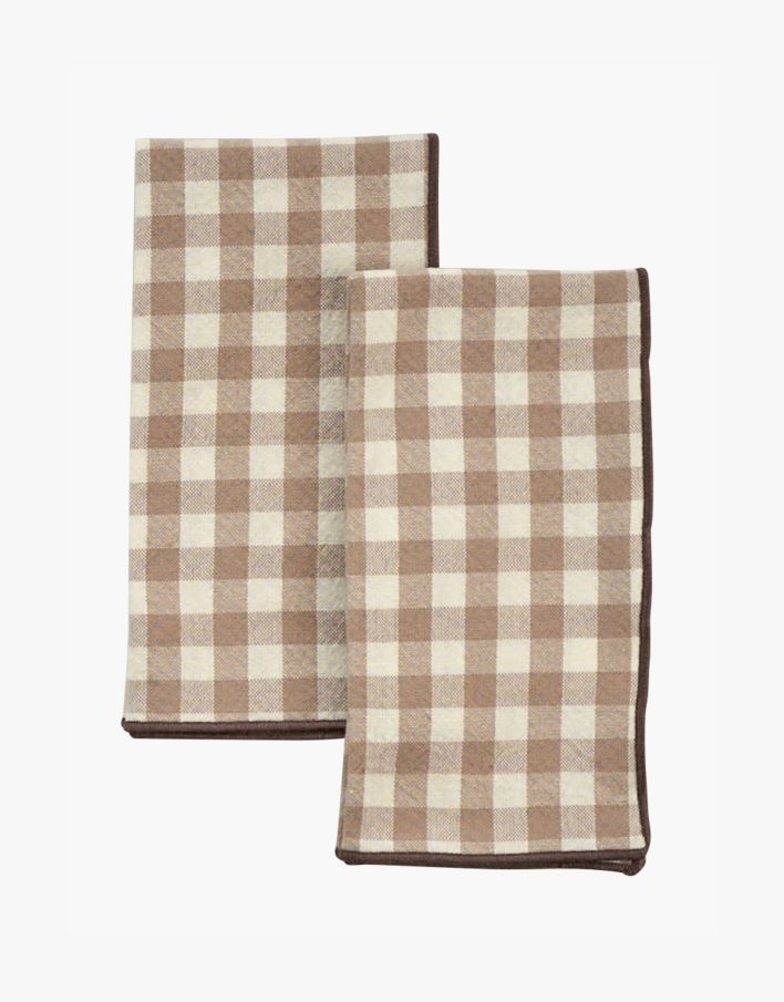 Kangaslautasliina, 2 kpl  ruskea - 45x45 cm ruskea - 1