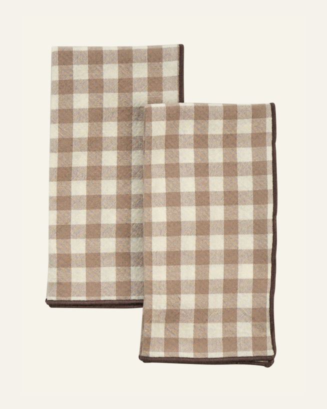Kangaslautasliina, 2 kpl ruskea - 45x45 cm ruskea - 1