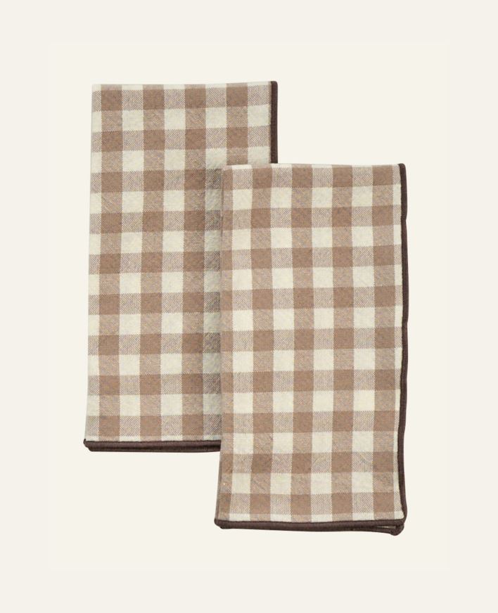 Kangaslautasliina, 2 kpl ruskea - 45x45 cm ruskea - 1