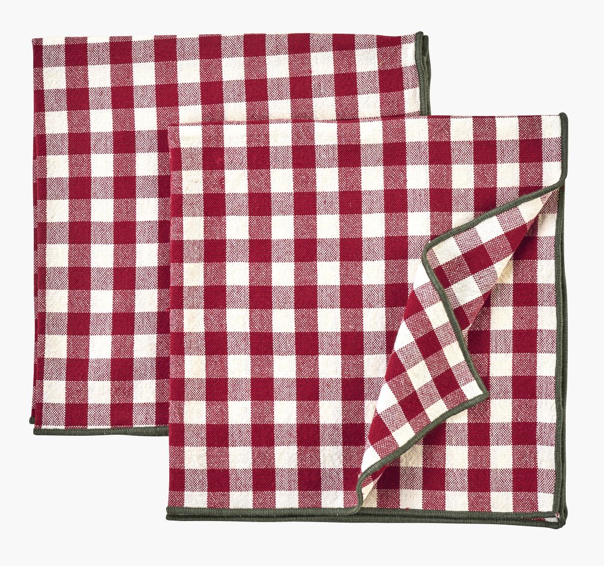 Kangaslautasliina, 2 kpl  punainen - 45x45 cm punainen - 1