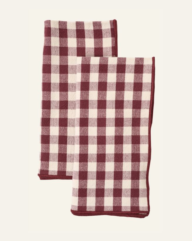 Kangaslautasliina, 2 kpl viininpunainen - 45x45 cm viininpunainen - 1