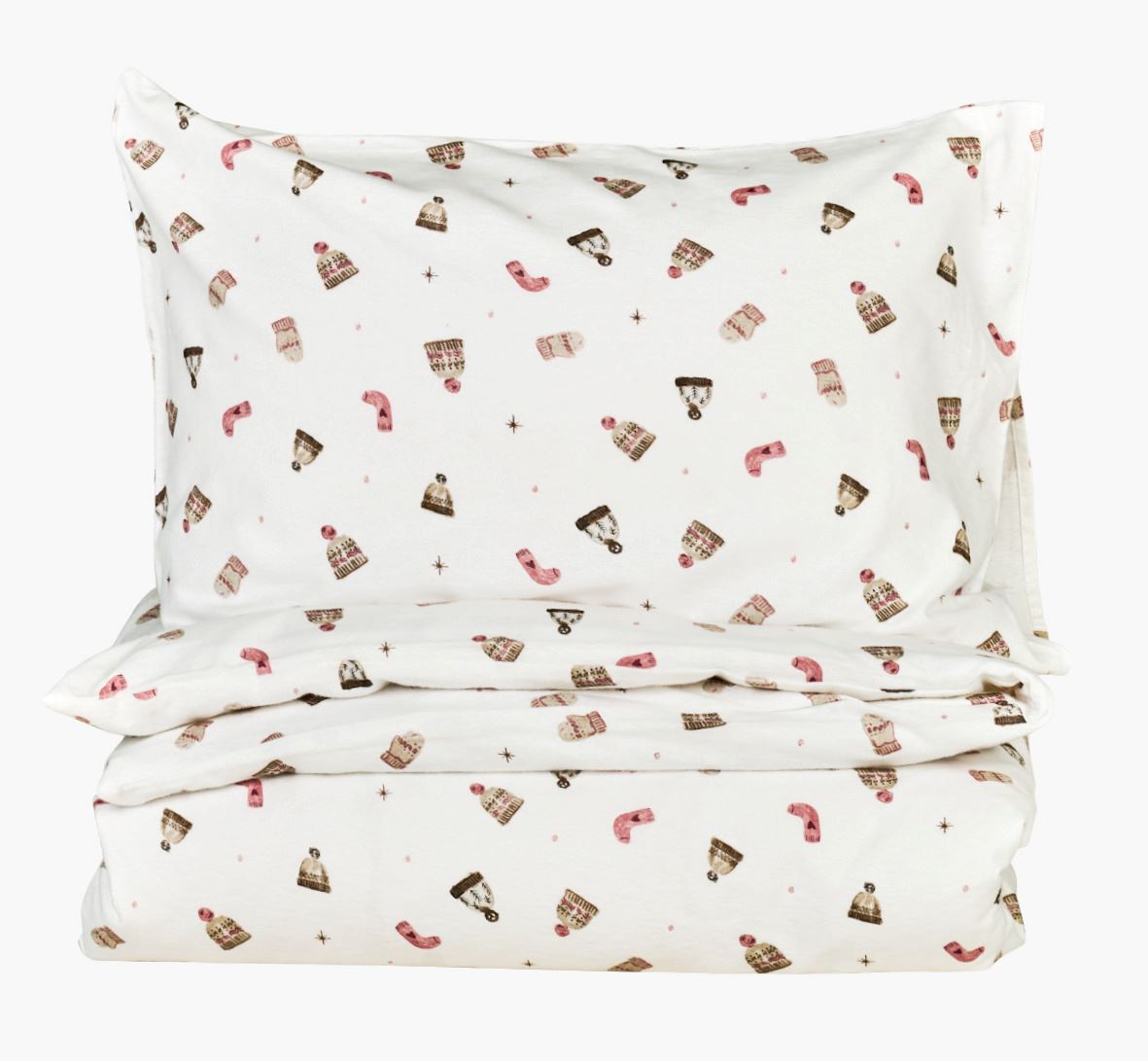 Flanellipussilakanasetti moniväri/roosa - 150x210+50x60 cm moniväri/roosa - 1