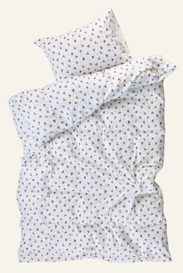 Flanellipussilakanasetti moniväri/sininen - 2