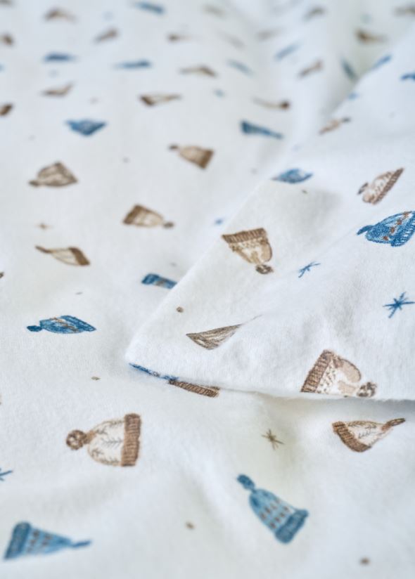 Flanellipussilakanasetti moniväri/sininen - 3