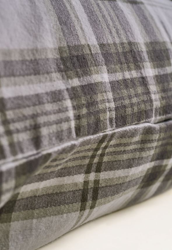 Tyynyliina flanellia oliivinvihreä - 2