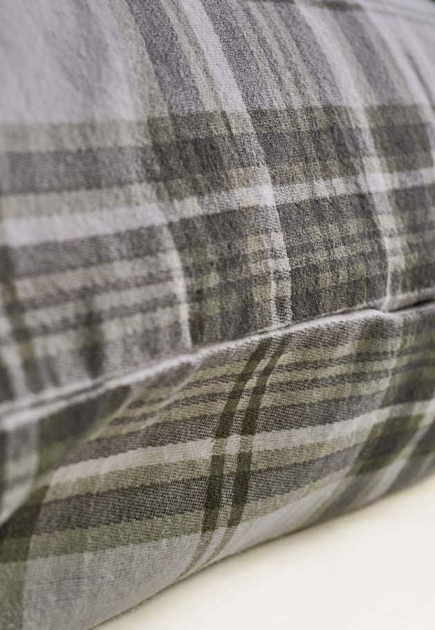 Tyynyliina flanellia oliivinvihreä - 2