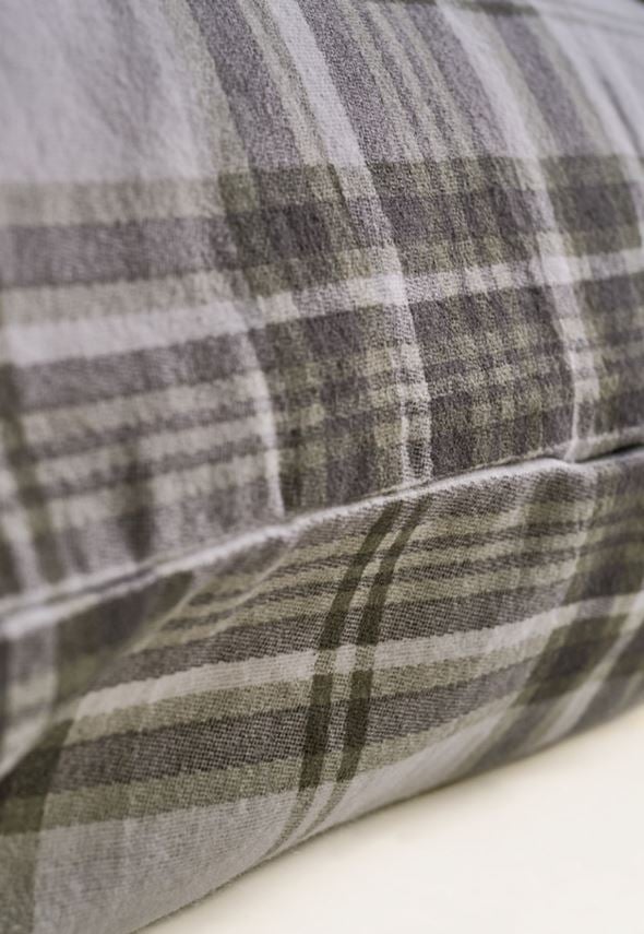 Tyynyliina flanellia oliivinvihreä - 2