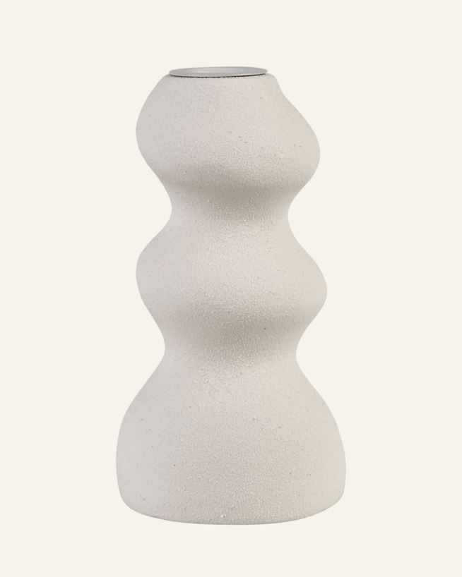 Kynttilänjalka valkoinen - 7,5x7,5x14,1 cm valkoinen - 1