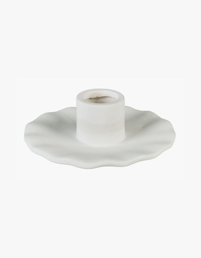 Kynttilänjalka valkoinen - 10,5x10,5x4 cm valkoinen - 1