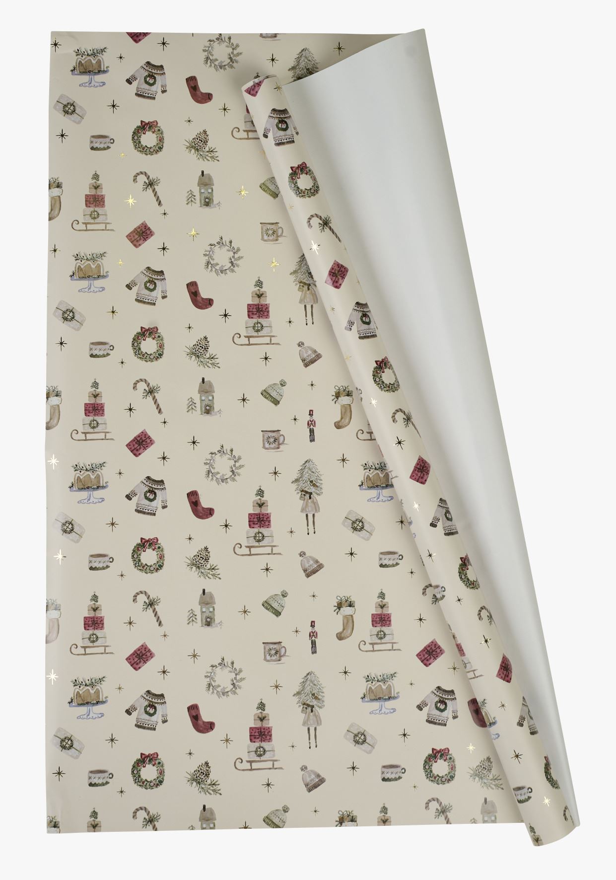 Lahjapaperi luonnonvalkoinen - 70x300 cm luonnonvalkoinen - 1