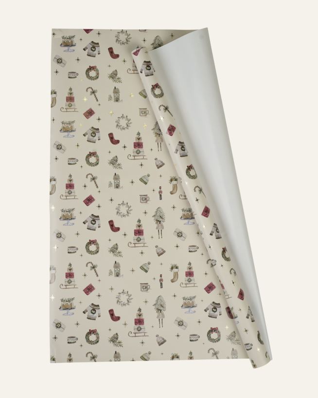Lahjapaperi luonnonvalkoinen - 70x300 cm luonnonvalkoinen - 1