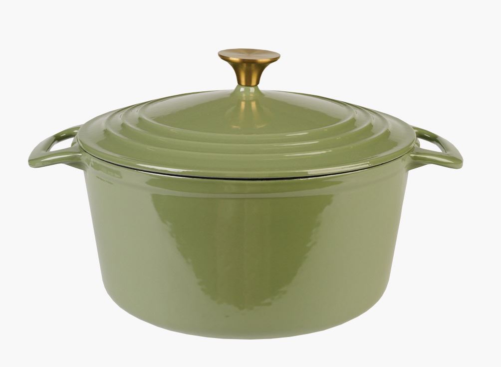 Valurautainen kattila pyöreä vaaleanvihreä - 4300ml vaaleanvihreä - 1