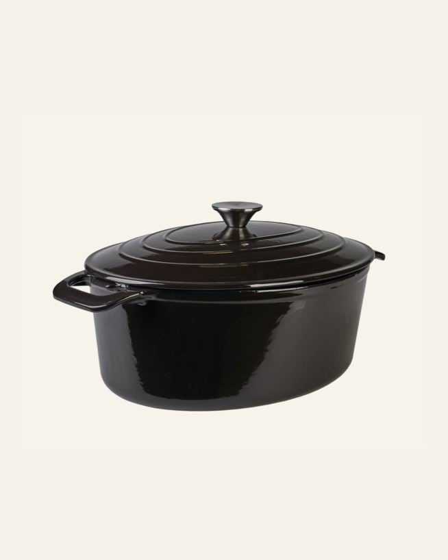 Valurautainen kattila soikea musta - 5800ml musta - 1