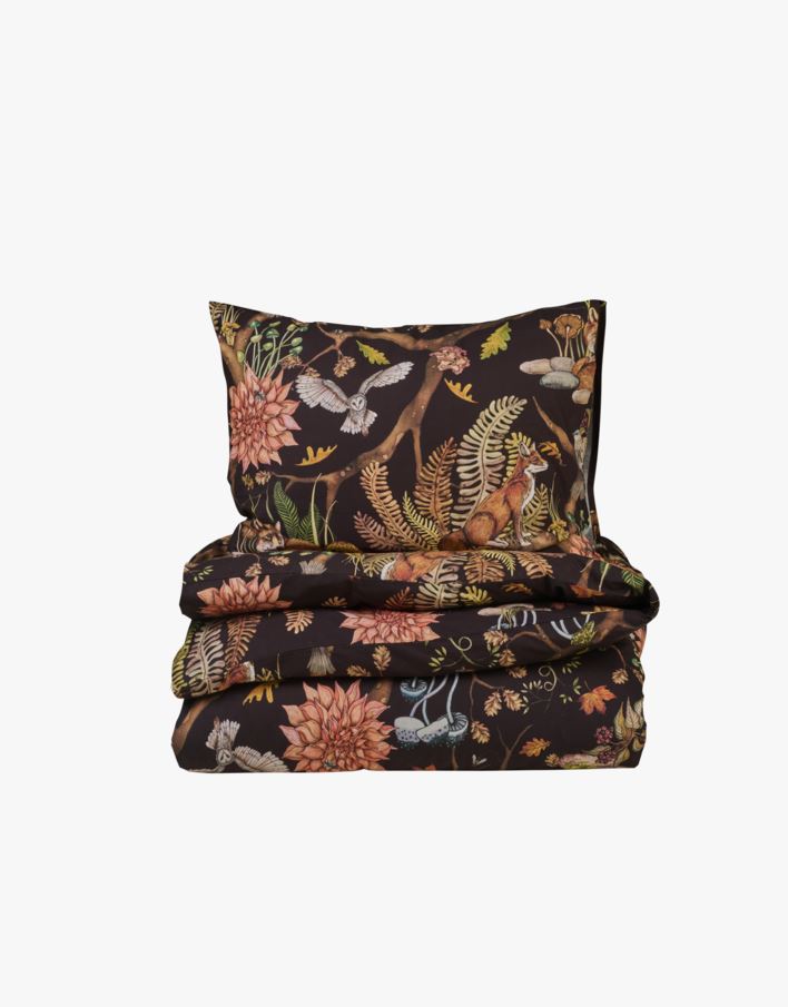 Pussilakanasetti percalea moniväri/ruskea - 150x210 cm moniväri/ruskea - 1