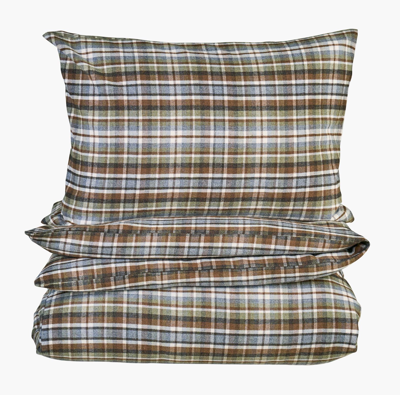 Pussilakanasetti lankavärjättyä flanellia moniväri - 150x210 cm moniväri - 1