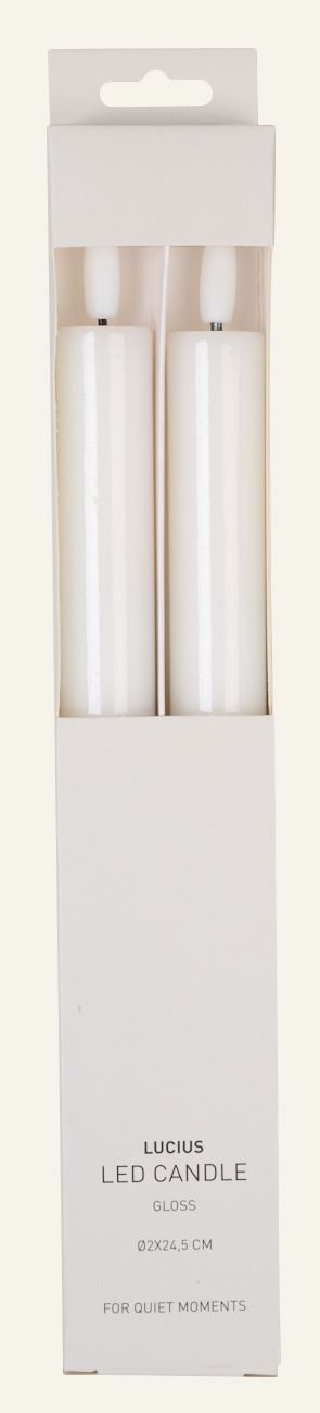 Lucius gloss LED-kruunukynttilä valkoinen