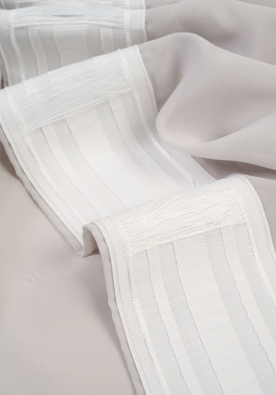 Erityisen leveä verho vaaleanharmaa - 5