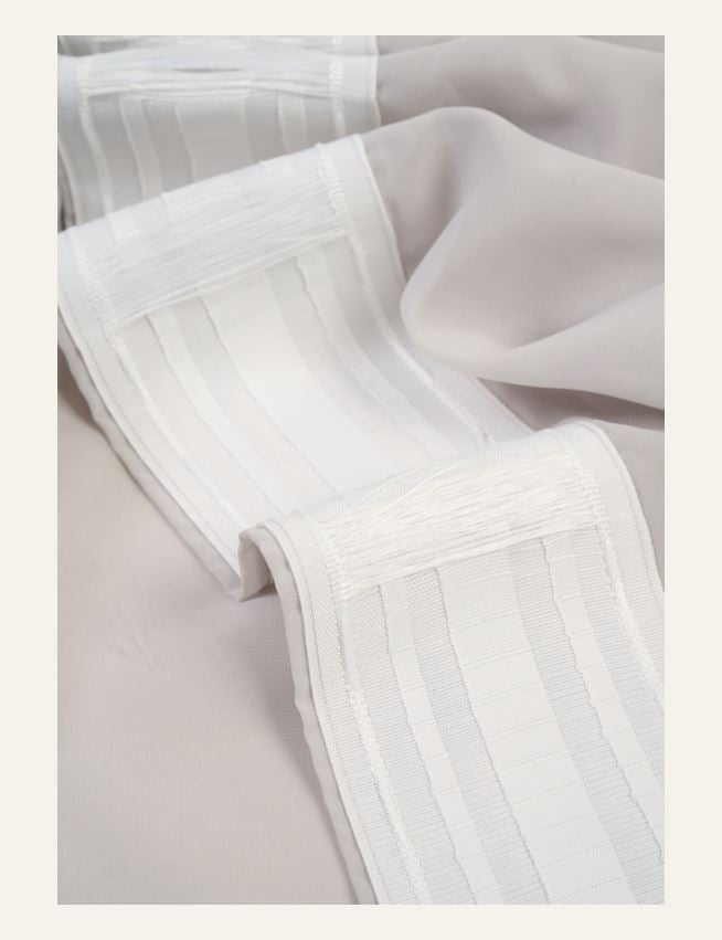 Erityisen leveä verho vaaleanharmaa - 5