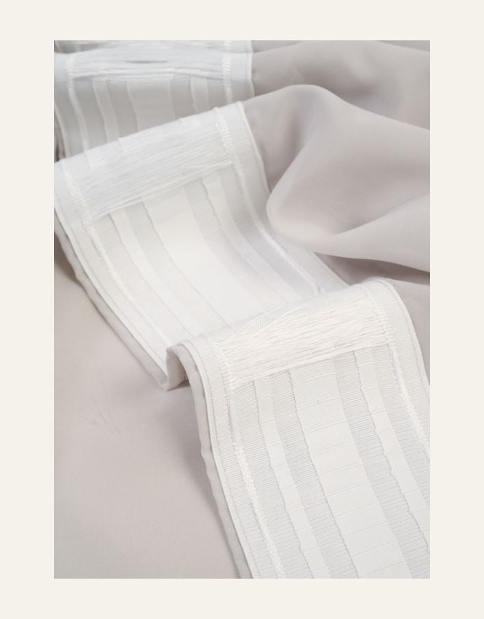 Erityisen leveä verho vaaleanharmaa - 5