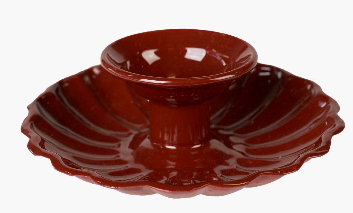 Kynttilänjalka punainen - 12x12x4,5 cm punainen - 1