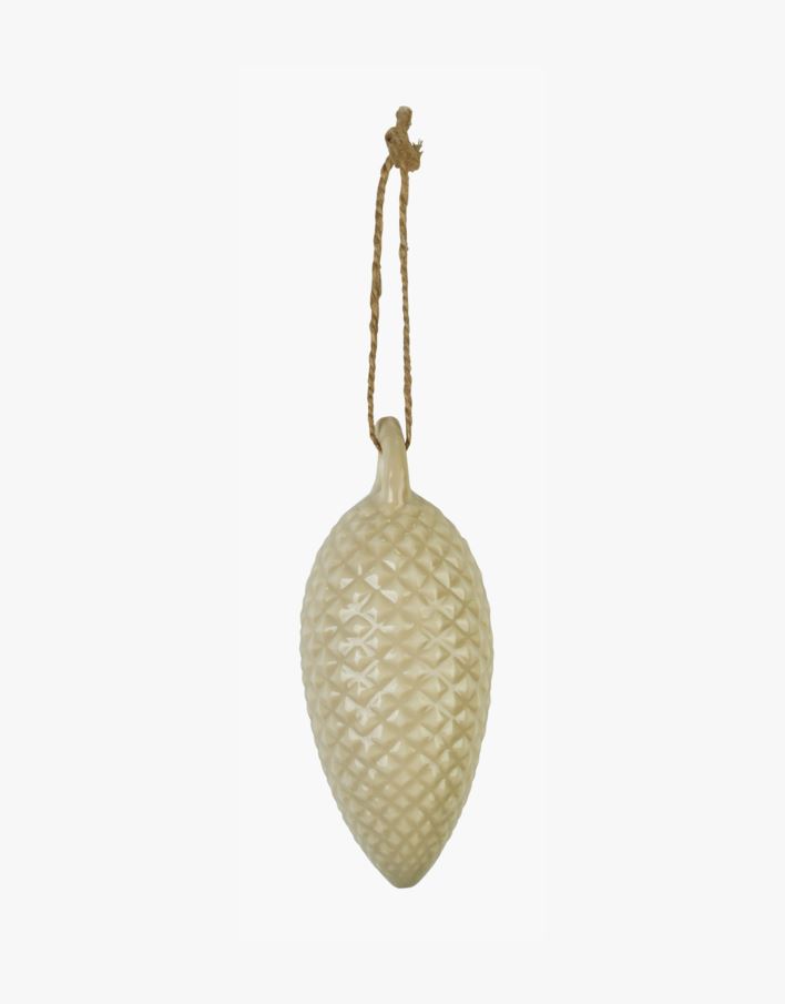 Joulukuusenkoriste beige - 4,3x4,3x10,3 cm beige - 1