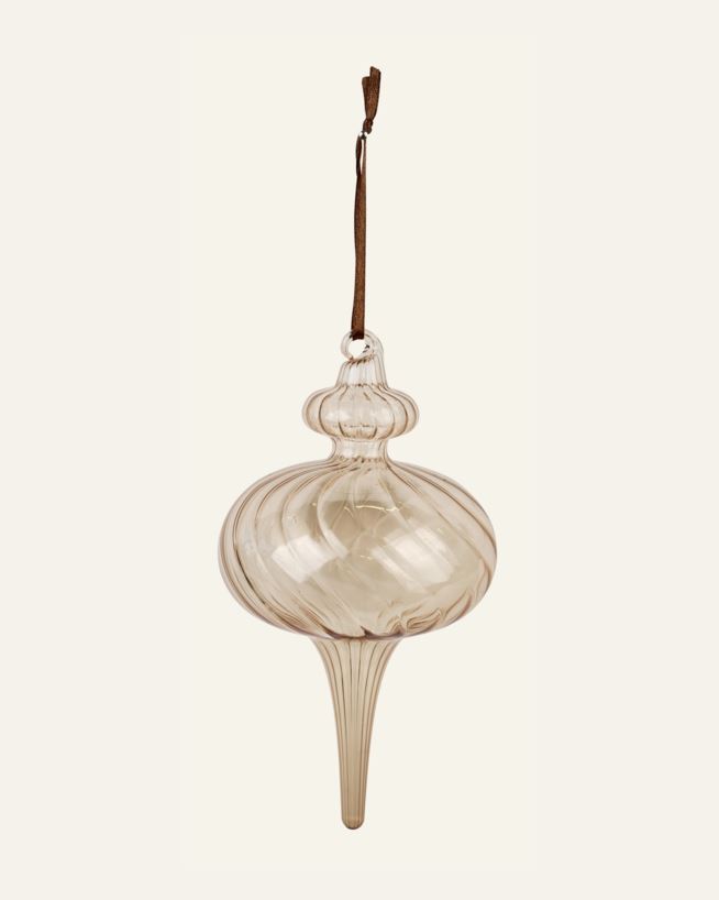 Joulukuusenkoriste vaaleanruskea - 9x9x15 cm vaaleanruskea - 1