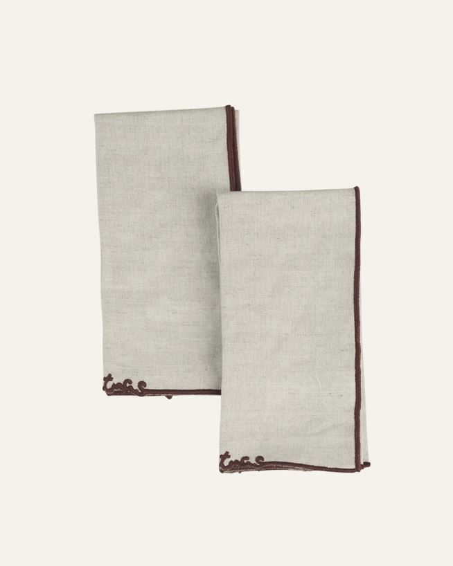 Kangaslautasliina, 2 kpl luonnonväri - 45x45 cm luonnonväri - 1