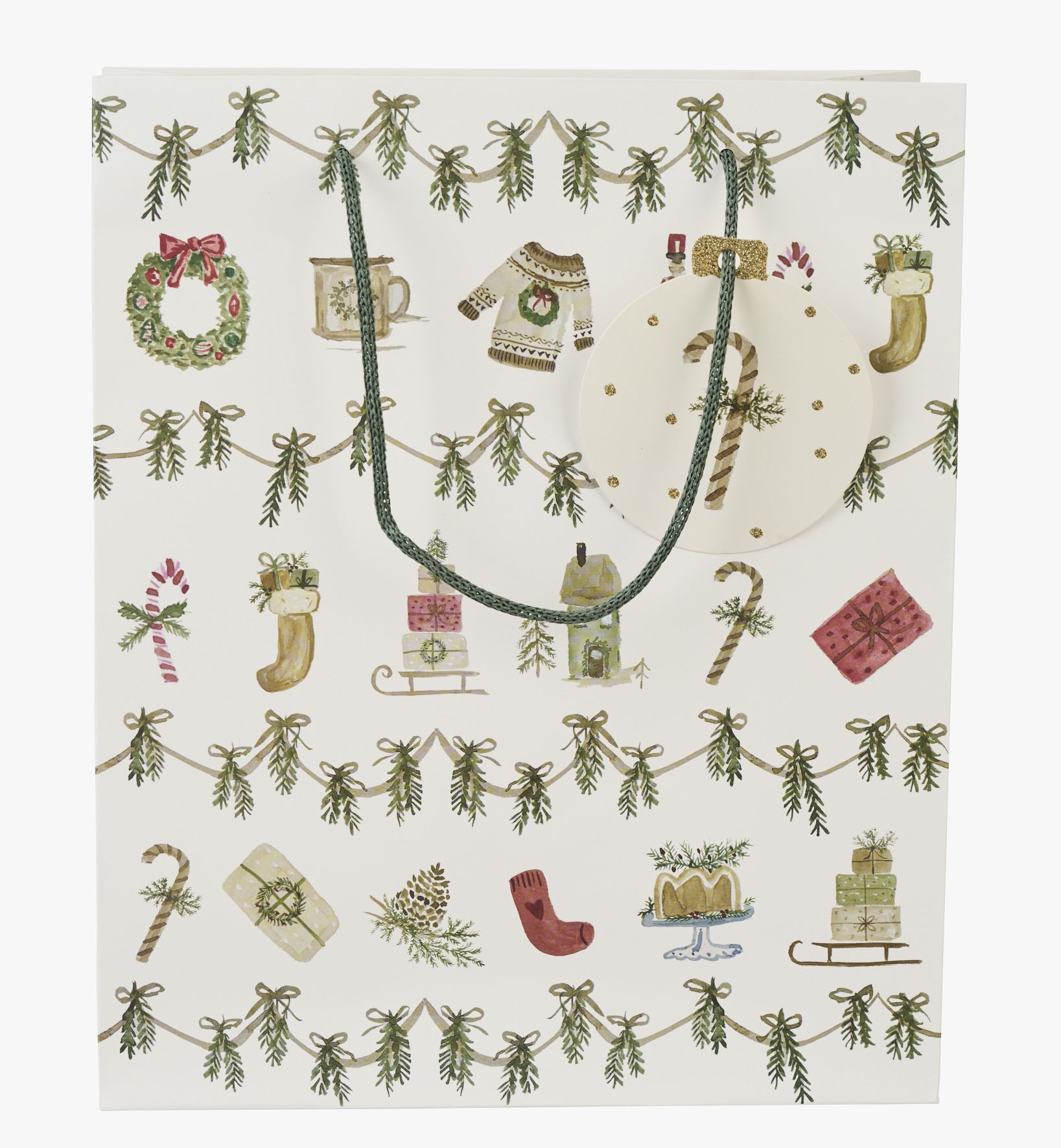 Lahjapussi valkoinen - 24x29x10 cm valkoinen - 1