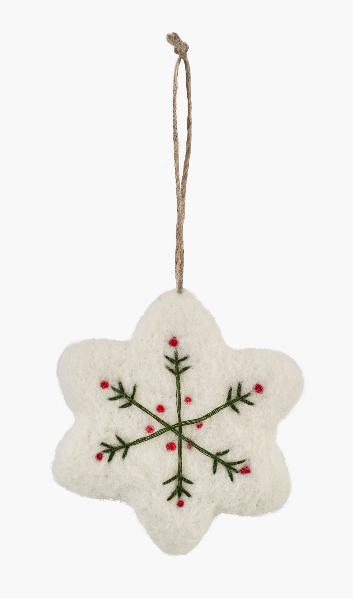 Joulukuusenkoriste moniväri/valkoinen - 8x1x8 cm moniväri/valkoinen - 1