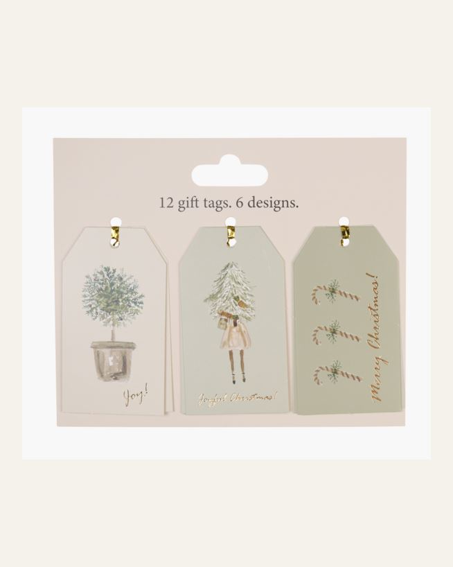 Pakettikortti 12kpl moniväri/vihreä - 9 cm moniväri/vihreä - 1
