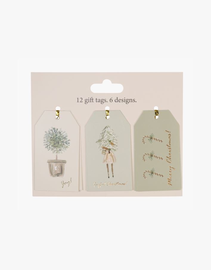 Pakettikortti 12kpl moniväri/vihreä - 9 cm moniväri/vihreä - 1