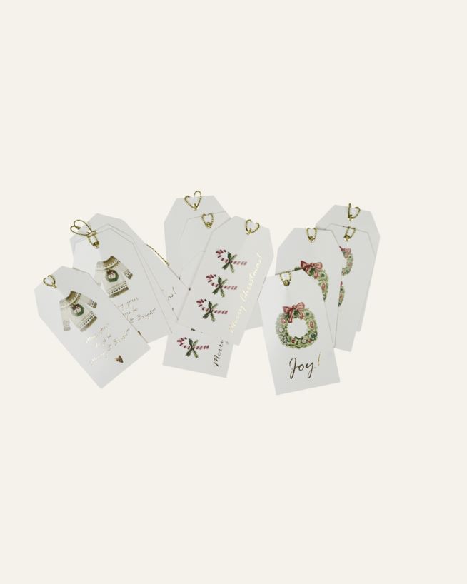 Pakettikortti 12kpl moniväri/punainen - 9 cm moniväri/punainen - 1