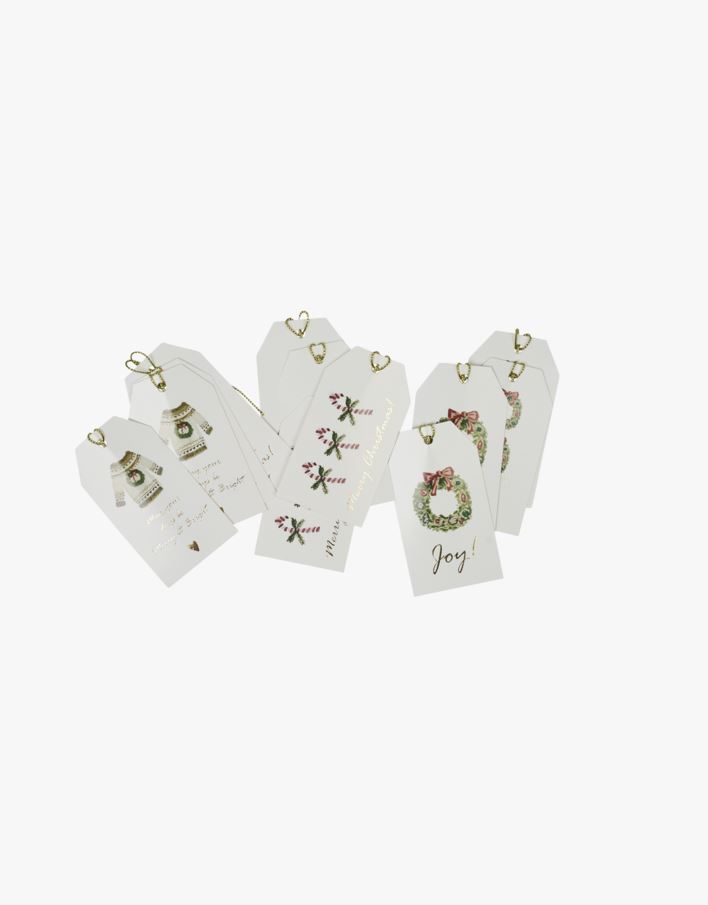 Pakettikortti 12kpl moniväri/punainen - 9 cm moniväri/punainen - 1