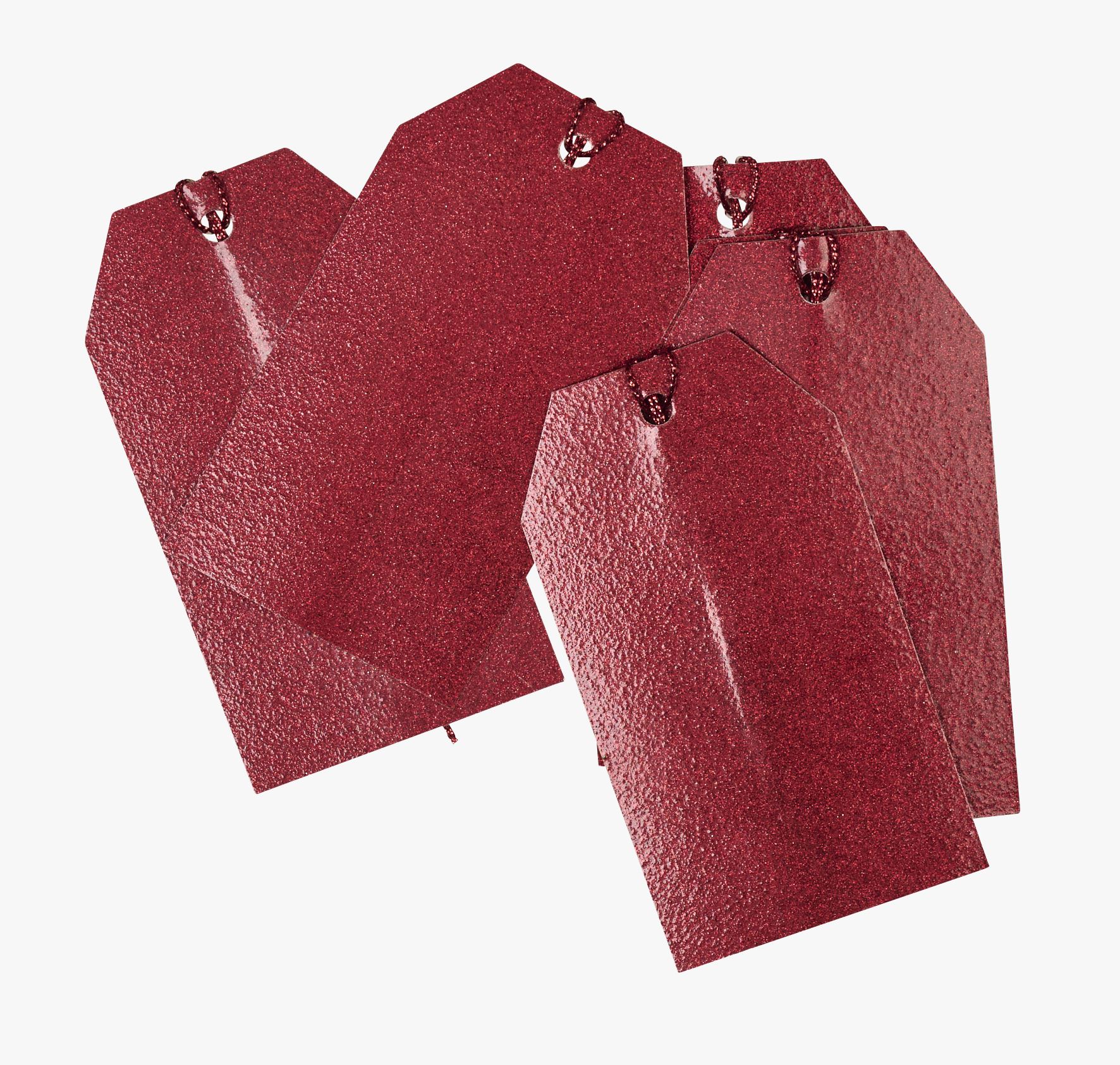 Pakettikortti 6kpl punainen - 5x9 cm punainen - 1