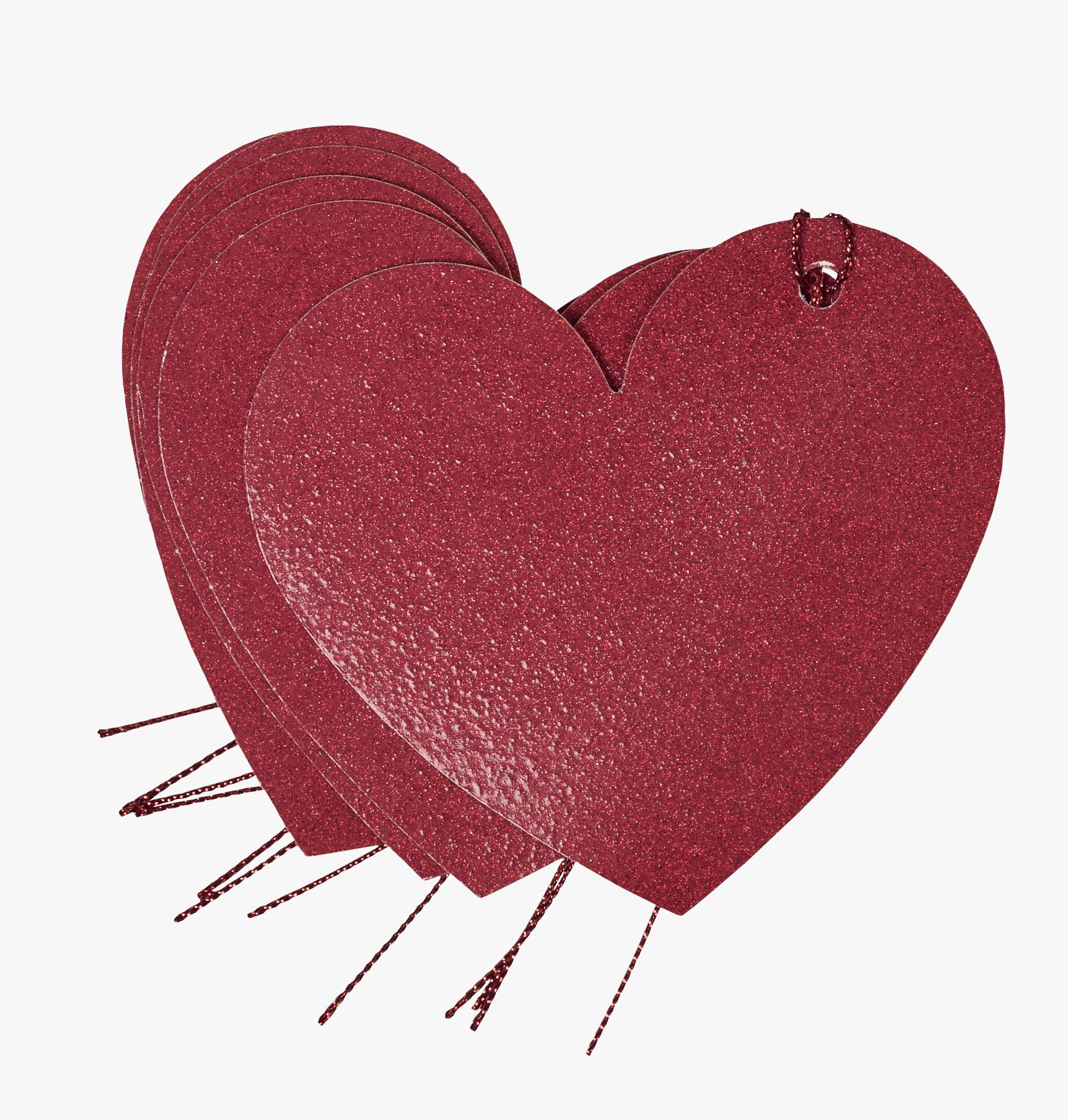 Pakettikortti 6kpl punainen - 9 cm punainen - 1