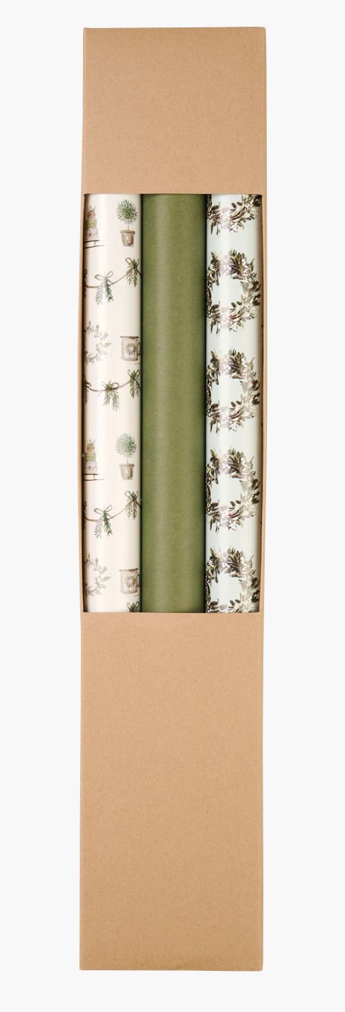 Lahjapaperi moniväri/vihreä - 56cm x 4m moniväri/vihreä - 1