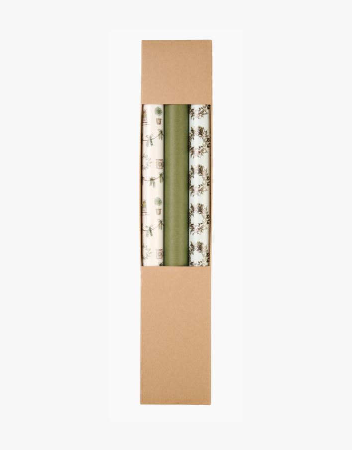 Lahjapaperi moniväri/vihreä - 56cm x 4m moniväri/vihreä - 1