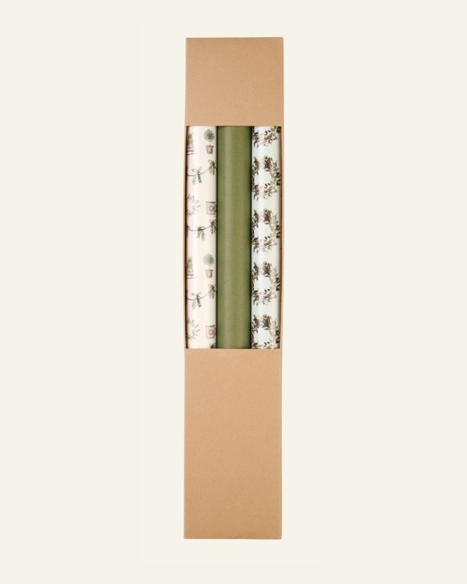 Lahjapaperi moniväri/vihreä - 56cm x 4m moniväri/vihreä - 1