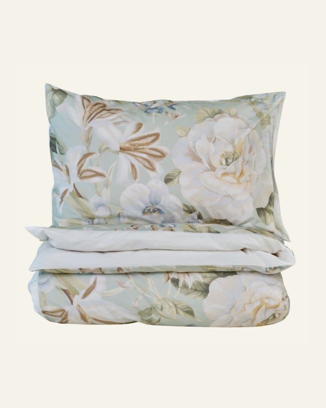 Pussilakanasetti percalea moniväri/vihreä - 150x210 cm/50x60 cm moniväri/vihreä - 1