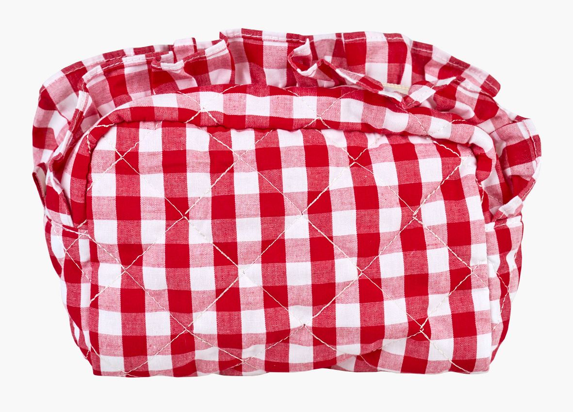 Keskikokoinen toilettilaukku punainen - 14x20 cm punainen - 1