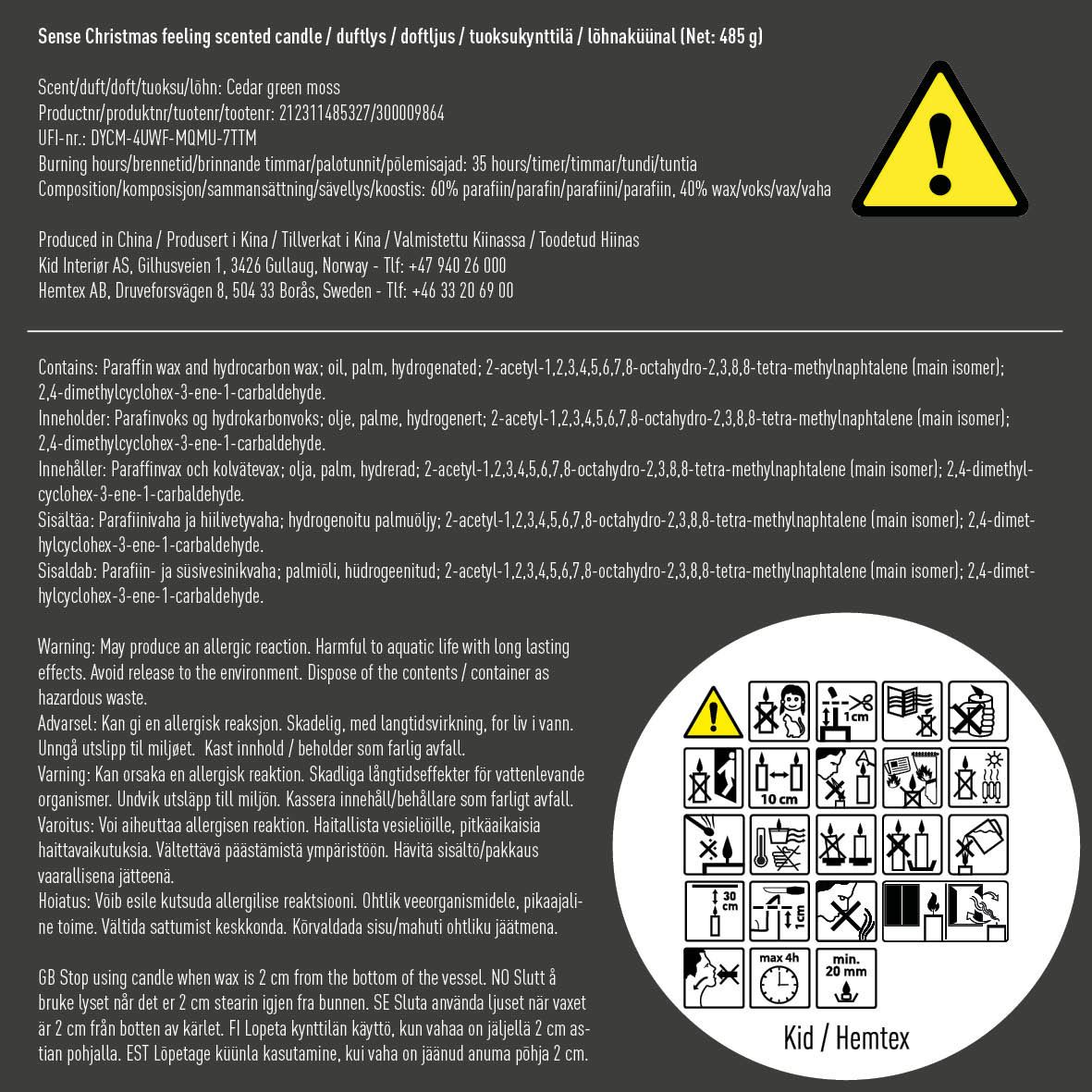 Tuoksukynttilä moniväri/punainen - 3