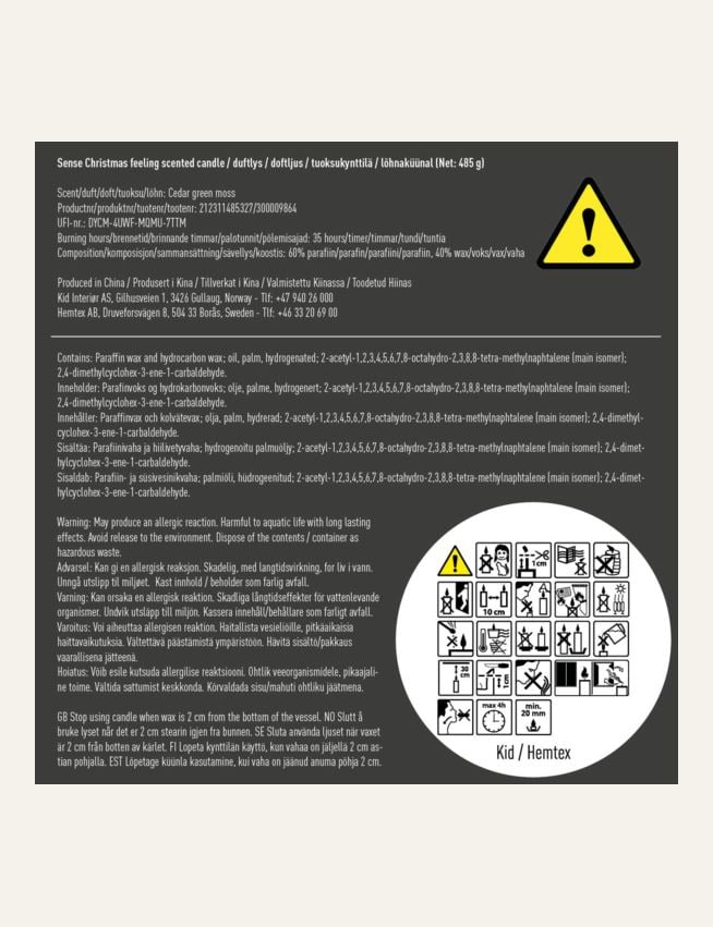 Tuoksukynttilä moniväri/punainen - 3