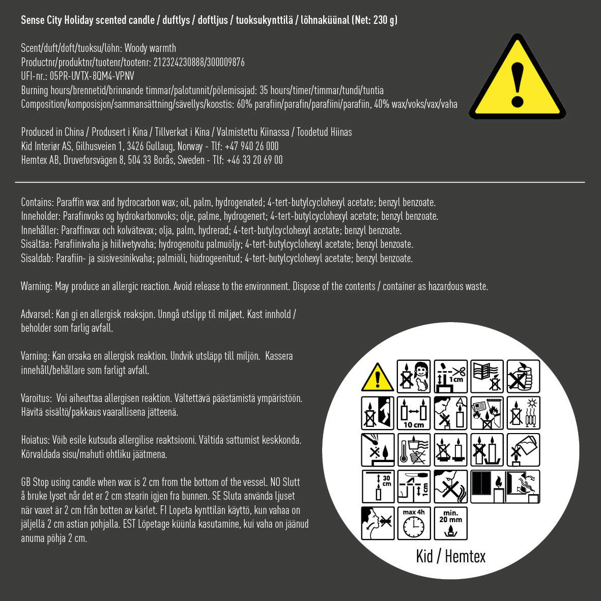 Tuoksukynttilä moniväri - 2