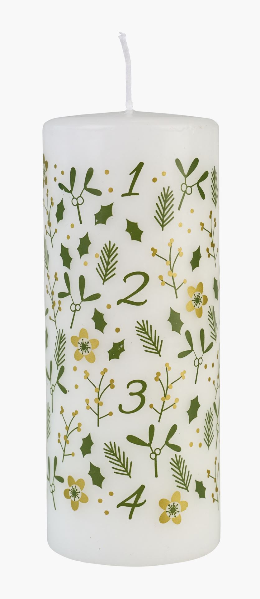 Adventtikynttilä moniväri/vihreä - 15 cm ø6,8 moniväri/vihreä - 1