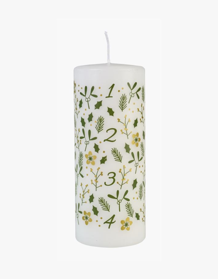 Adventtikynttilä moniväri/vihreä - 15 cm ø6,8 moniväri/vihreä - 1