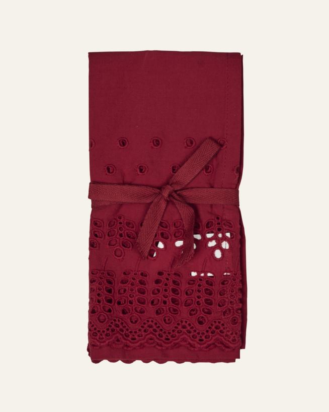 Kangaslautasliina, 2 kpl punainen - 45x45 cm punainen - 1